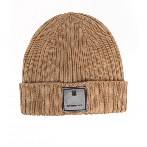 Givenchy Brown Ribbed Knit Beanie - Picture 2 of 3